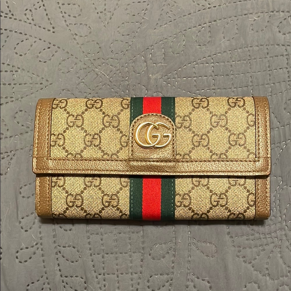 Gucci Beige and Brown Wallet